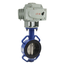 Bundor Water Flow Control Cast Iron 2/3/4/6/8/10/12/24 Inch Wafer Type Electric Motorized Actuator Butterfly Valve